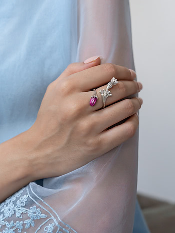 Phool Ring in 925 Silver