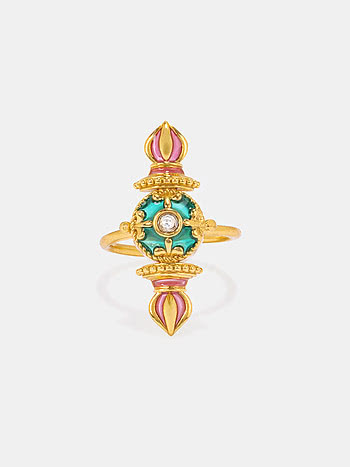 Ve Haaniya Ring Gold Plated 925 Silver