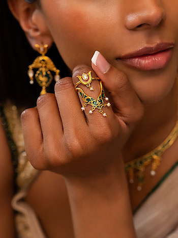 Gal Mithi Ring In Gold Plated 925 Silver