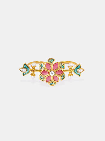 Katiyan Karun Ring in Gold Plated 925 Silver