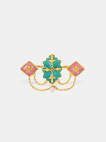 Oh Sajna Ring In Gold Plated 925 Silver