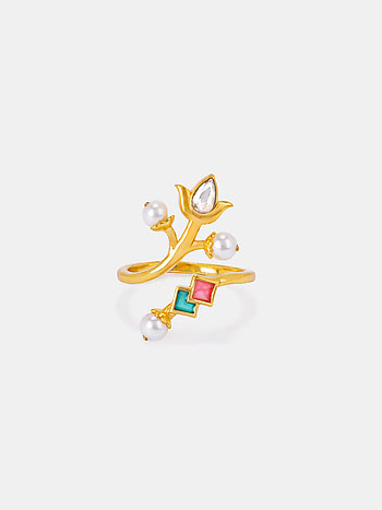 Jind Mahi  Ring in Gold Plated 925 Silver