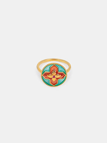 Sajke Ring In Gold Plated 925 Silver
