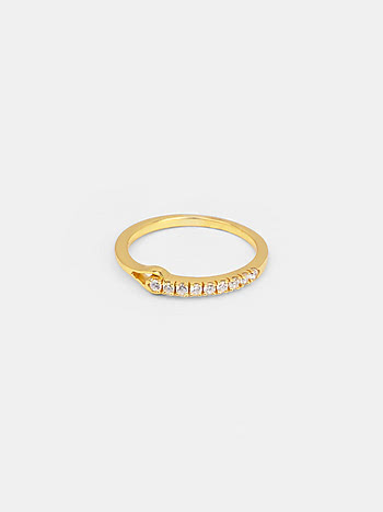 Shooting Star Ring In Gold-Plated 925 Silver 