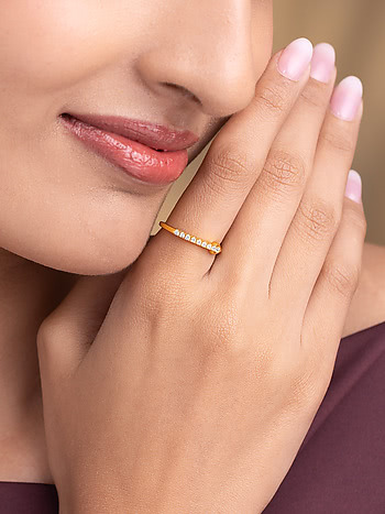  Shooting Star Ring In Gold-Plated 925 Silver 