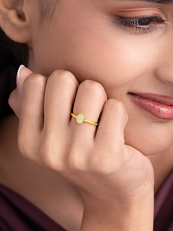 Gilded Shimmer Ring In Gold-Plated 925 Silver
