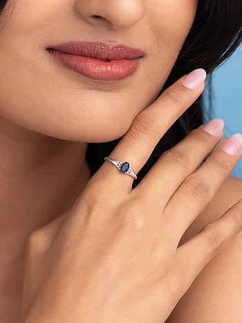 Deep Ocean Ring In 925 Silver