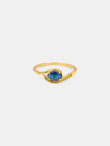 Deep Ocean Ring In Gold-Plated 925 Silver