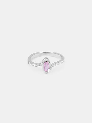 Hues Of Rose Ring In 925 Silver