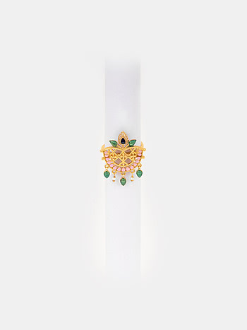Vastrakala Ring in Gold Plated 925 Silver