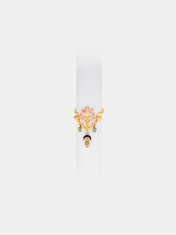 Padma Kanan Ring in Gold Plated 925 Silver