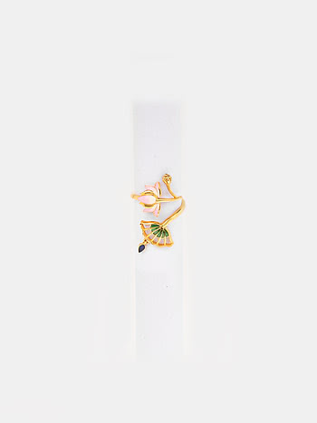 Padma Vana Ring in Gold Plated 925 Silver
