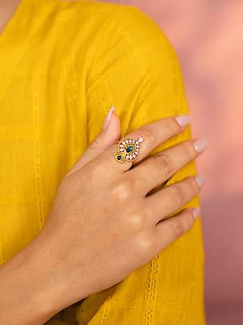 Mukuta Dyuti Ring in Gold Plated 925 Silver