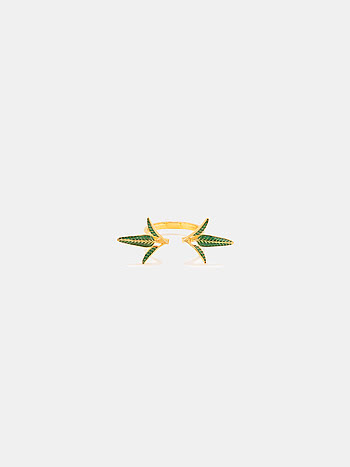 Mukut Rekha Ring in Gold Plated 925 Silver