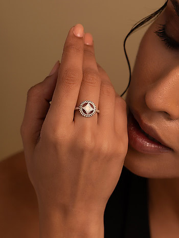 Kupa Ring in Oxidised 925 Silver