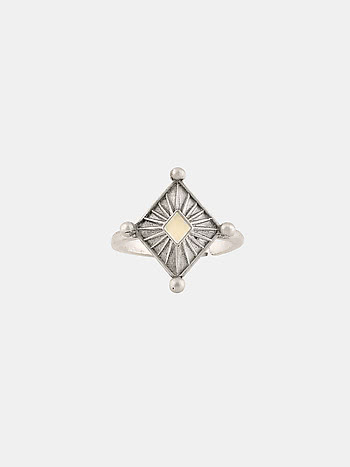 Sutra Ring in Oxidised 925 Silver