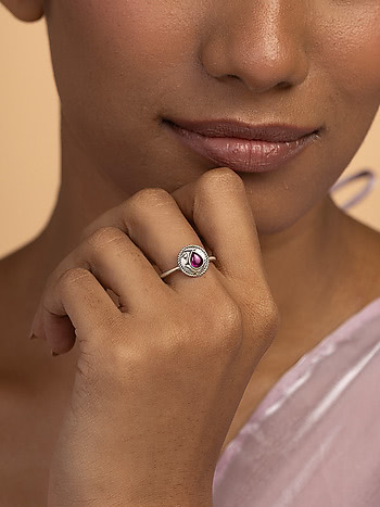 Feeling Phajaba Oxidised Ring in 925 Silver