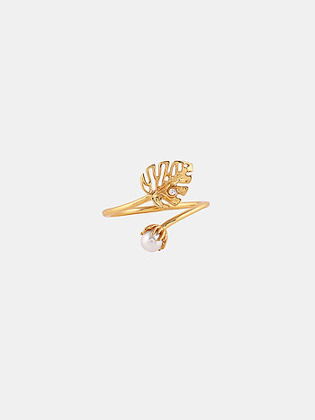 Crest Ring in Gold Plated 925 Silver