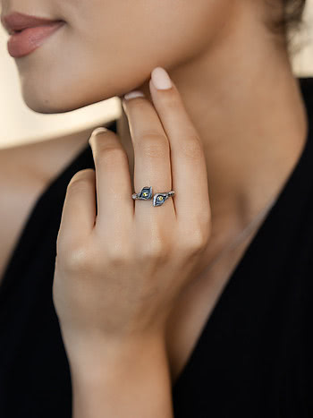 Lily of Laughter Ring in 925 Silver