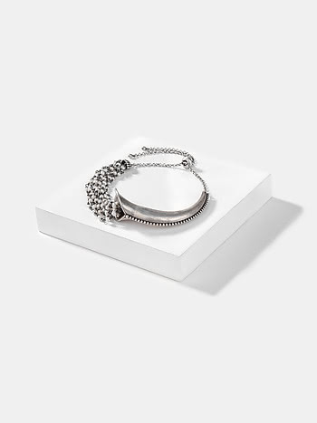 Laura D Bracelet in 925 Oxidised Silver