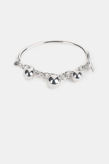 Lean On Bracelet in Rhodium Plating