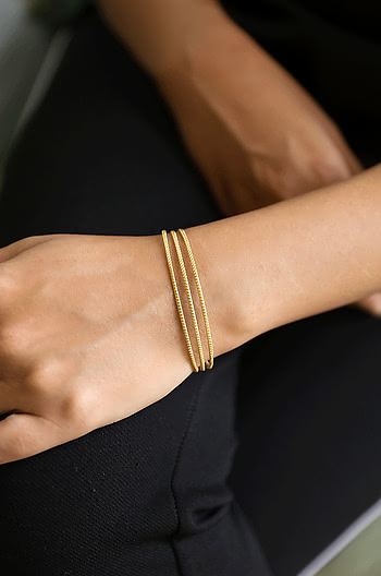 Say Cheese Bracelet in Gold Plating
