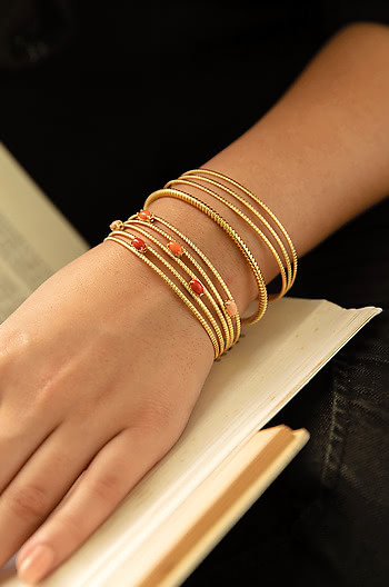 Say Cheese Bracelet in Gold Plating