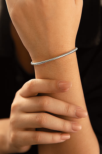 Dig It Bracelet in Rhodium Plating
