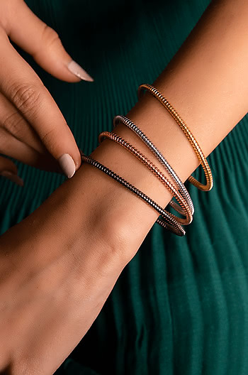 Dig It Bracelet in Rhodium Plating