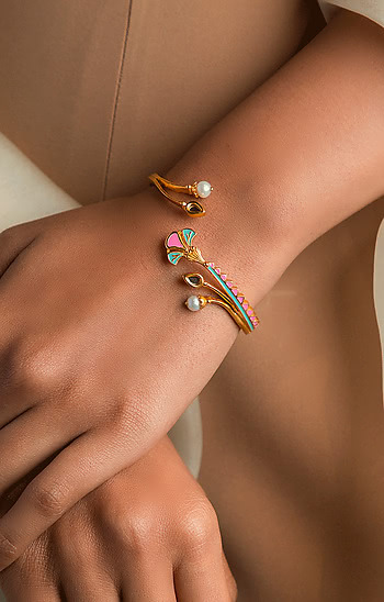 Chalka Re Bracelet in Gold Plated Brass