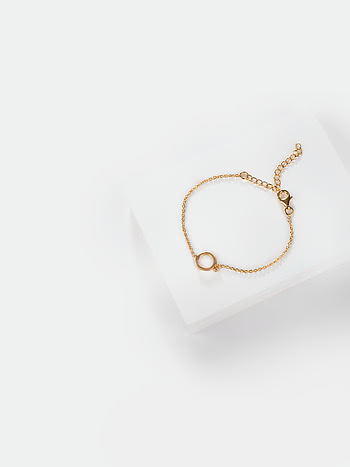The Soulmate Circle Charm Bracelet in Gold Plated 925 Silver