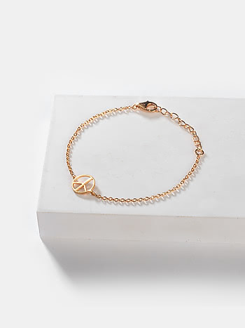 The Peacekeeper Charm Bracelet in Gold Plated 925 Silver