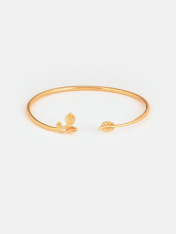 Leaf of Faith Bracelet in Gold Plated 925 Silver