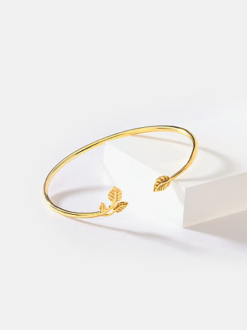 Leaf of Faith Bracelet in Gold Plated 925 Silver