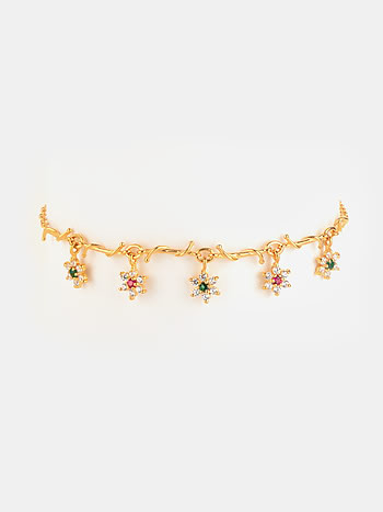 Drops of Nostalgia 7 Stone Bracelet in Gold Plated 925 Silver