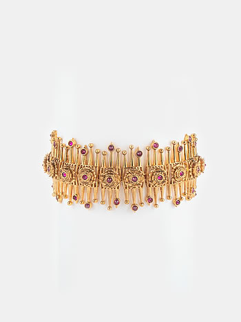 Echinocereus Bloom Bracelet in Antique Gold Plated 925 Silver