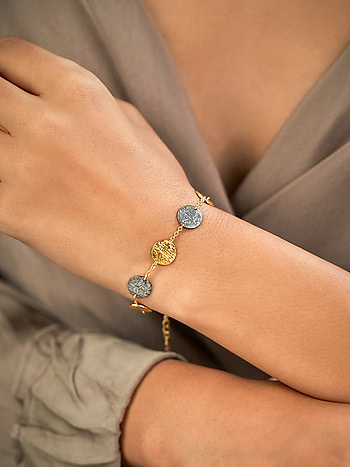 Hint of Shimmer Confetti Bracelet in Dual Pated 925 Silver