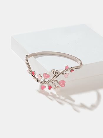 For the Love of Pushing Boundaries Heart Bracelet in Oxidized 925 Silver