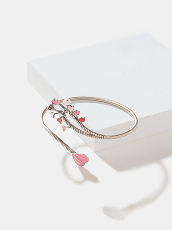 For the Love of Creative Pursuits Heart Bracelet in Oxidized 925 Silver