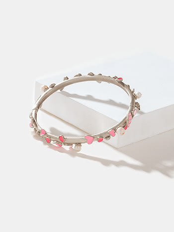 For the Love of Breaking Barriers Heart Bracelet in Oxidized 925 Silver