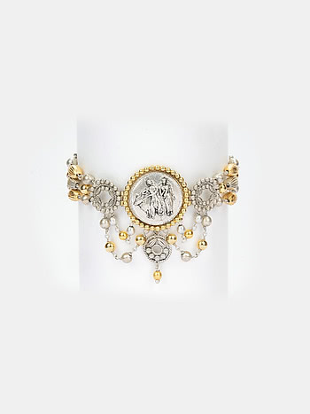 Dampati Coin Bracelet in Dual Plated 925 Silver