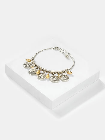 Snehitaru Coin Bracelet in Dual Plated 925 Silver