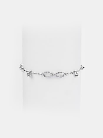 Infinite Laughter Bracelet in Rhodium Plated 925 Silver