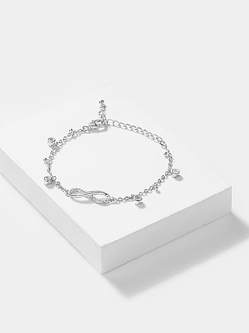 Infinite Laughter Bracelet in Rhodium Plated 925 Silver