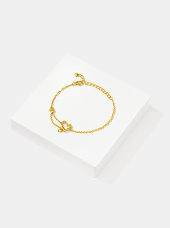 You and Your Unfiltered Reactions Heart Bracelet in Gold Plated 925 Silver