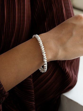You and Your Happy Squeals Heart Bracelet in 925 Silver