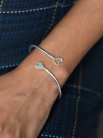 You and Your Tongue of Slip Heart Bracelet in 925 Silver