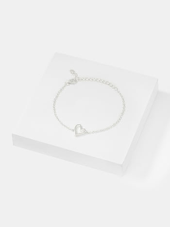 You and Your Loud Thoughts Heart Bracelet in 925 Silver