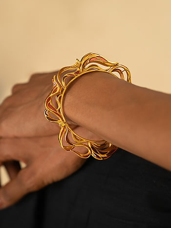 Forged by Barriers Bracelet in Gold Plated 925 Silver