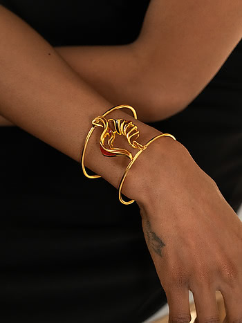 Forged by Struggles Bracelet in Gold Plated 925 Silver